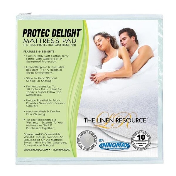 Innomax Innomax 5-85-WP-R Protec Delight True Protection Super Single Mattress Pad; Full-Single Size 5-85-WP-R - main